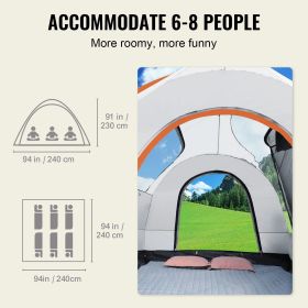 VEVOR SUV Camping Tent, 8'-8' SUV Tent Attachment for Camping with Rain Layer and Carry Bag,