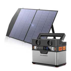 ALLPOWERS Portable Power Station 288Wh 300W, 606Wh 700W Solar Generator, 110V/220V Pure Sine Wave AC Outlet With 18V Solar Panel (Color: 288Wh 100W)