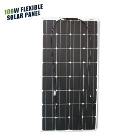12V Flexible Solar Panel 600W 100W 200W 300W 400W 500W Bendable Waterproof Monocrystalline Best Solar Panel China for RV Boat (Color: 100w solar panel)