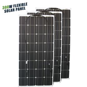 12V Flexible Solar Panel 600W 100W 200W 300W 400W 500W Bendable Waterproof Monocrystalline Best Solar Panel China for RV Boat (Color: 300w solar panel)
